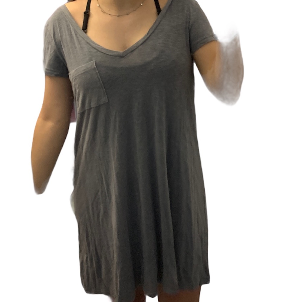 American Eagle Grey Shirt Dress